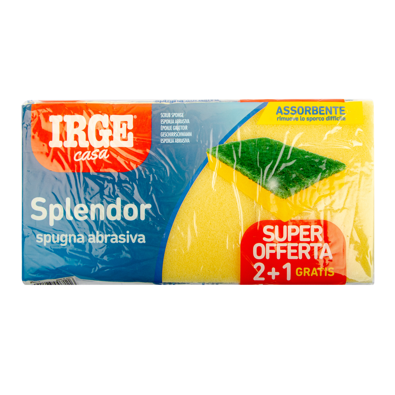 

Губки IRGE Sbrigo для мытья посуды 9*6,5*4 см (3 шт), Белый