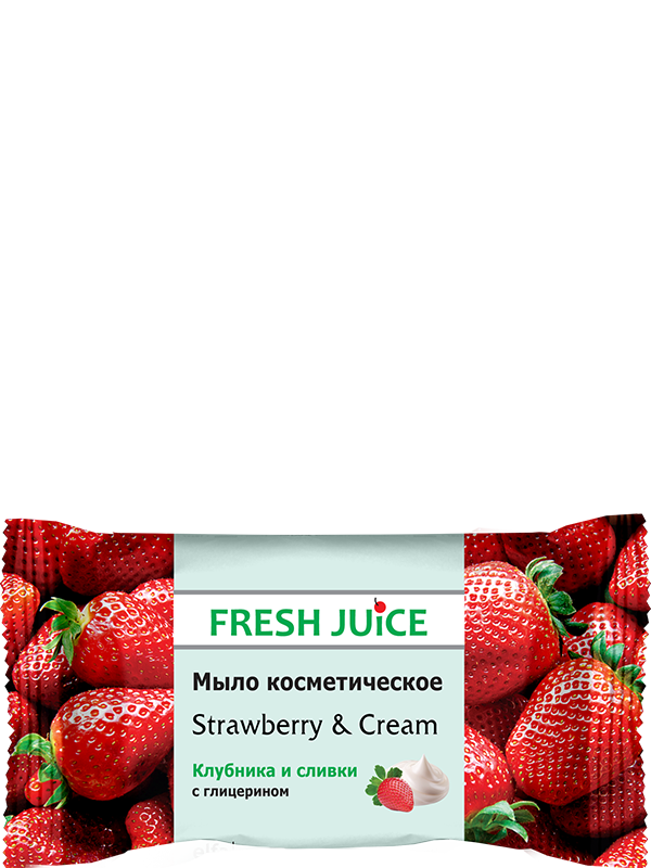 

Мыло косметическое Strawberry&Cream 75г Fresh Juice