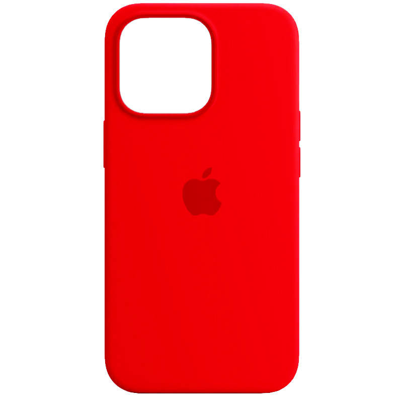

Чехол для iPhone 13 pro max Silicone Case закрытый низ ! (Red), Красный