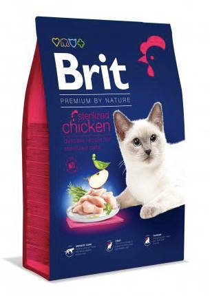 

Сухий корм Brit Premium by Nature Cat Sterilised для стерилізованих котів з куркою 8 кг