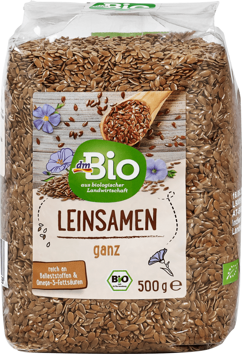 

Органическое цельное льняное семя dm Bio Leinsamen ganz, 500 гр