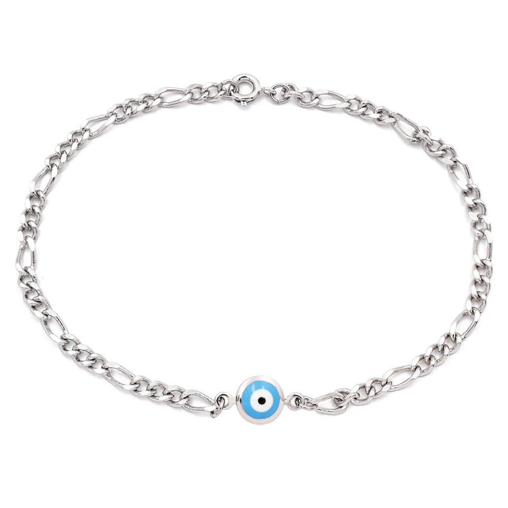 

Браслет-цепочка родий «Lucky eye» 20 см
