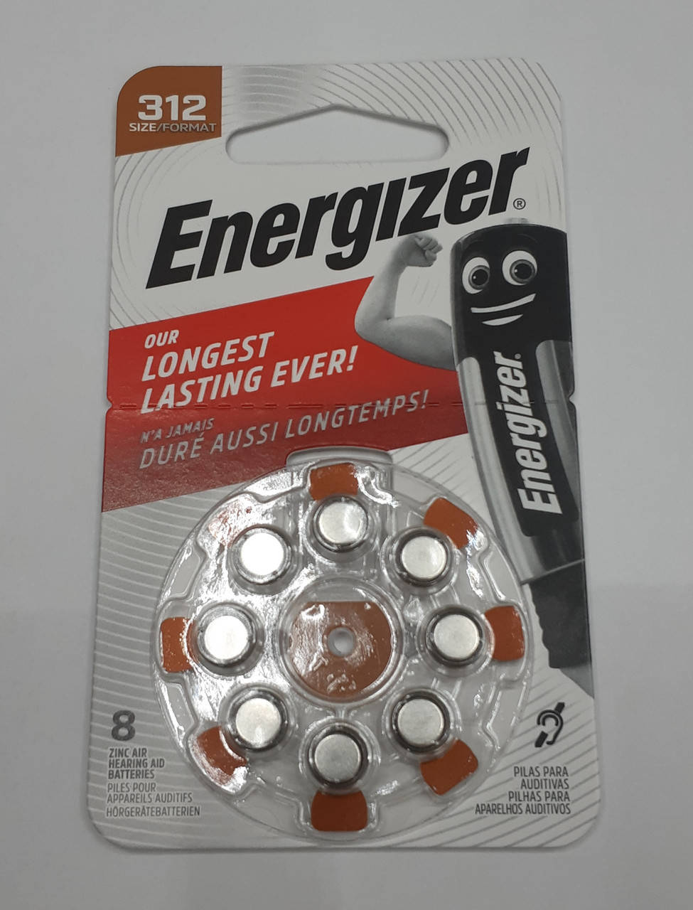 

Батарейка ENERGIZER Zinc air 1,4V AC312 / ZA312 / R36 (160mAH)
