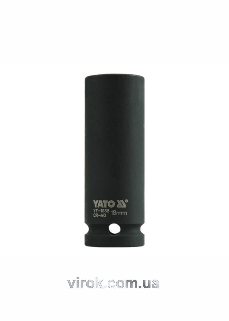 

Головка торцевая ударная шестигранная YATO 1/2" М18 х 78 мм YT-1038