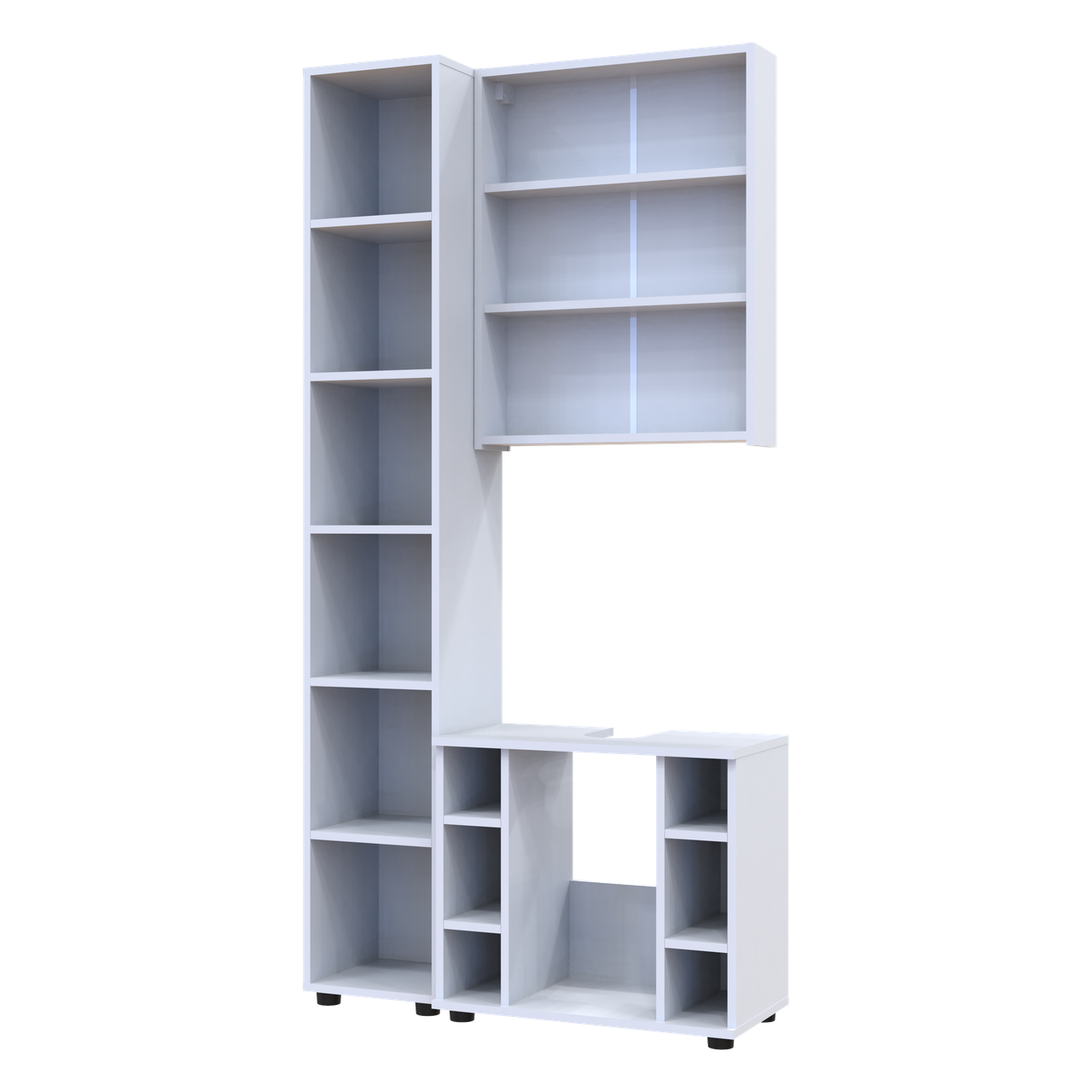 Комплект для ванної кімнати Doros Міра Білий ДСП 84х33х183.5 (41510133) 5