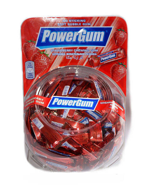 

Жевательная резинка "Power Gum" "Павер Гум" Клубника