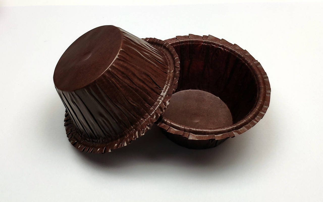 

Тарталетка бумажная "Коричневая с изогнутым бортиком 5*3,5 см"