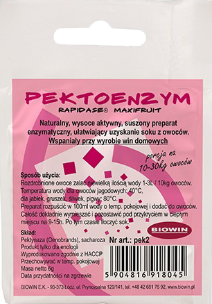 

BIOWIN сушеный пектоэнзим (энзим) для облегчения получения сока