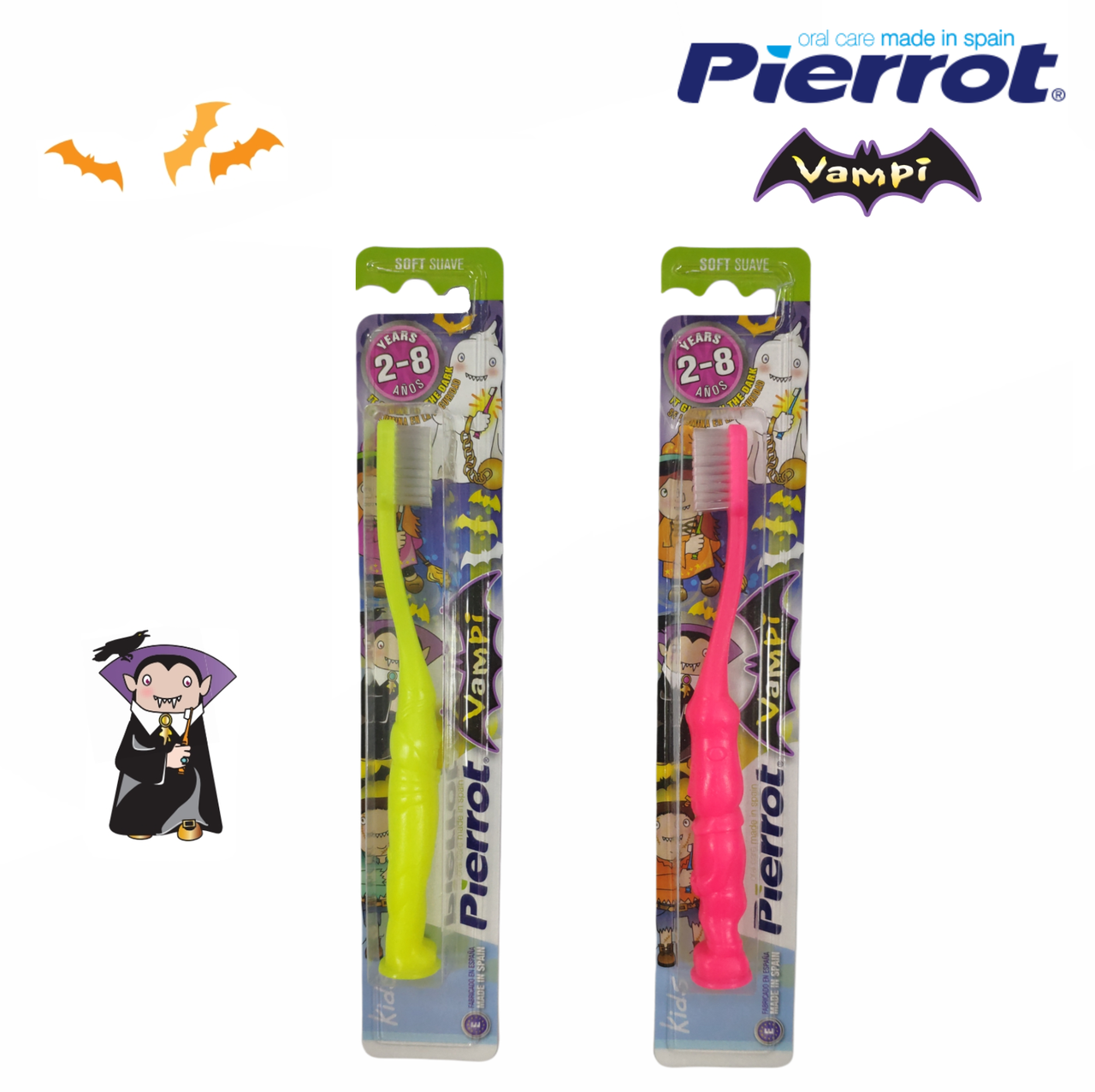 

Детская зубная щетка Pierrot Kids Vampi (от 2-8 лет) вампир 1 шт