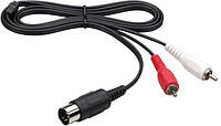 

Кабель 5 pin DIN - 2 RCA, длина 1,2 метра, Черный