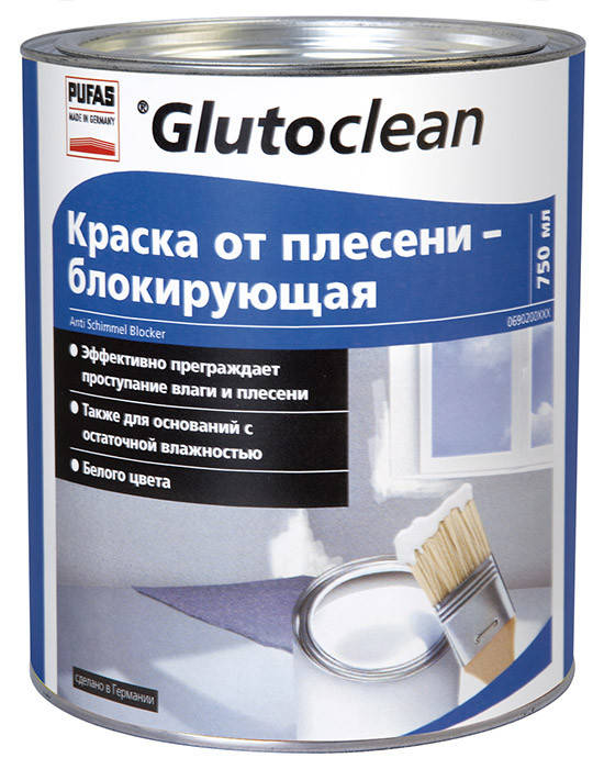 

Краска от плесени – блокирующая Glutoclean, 750г