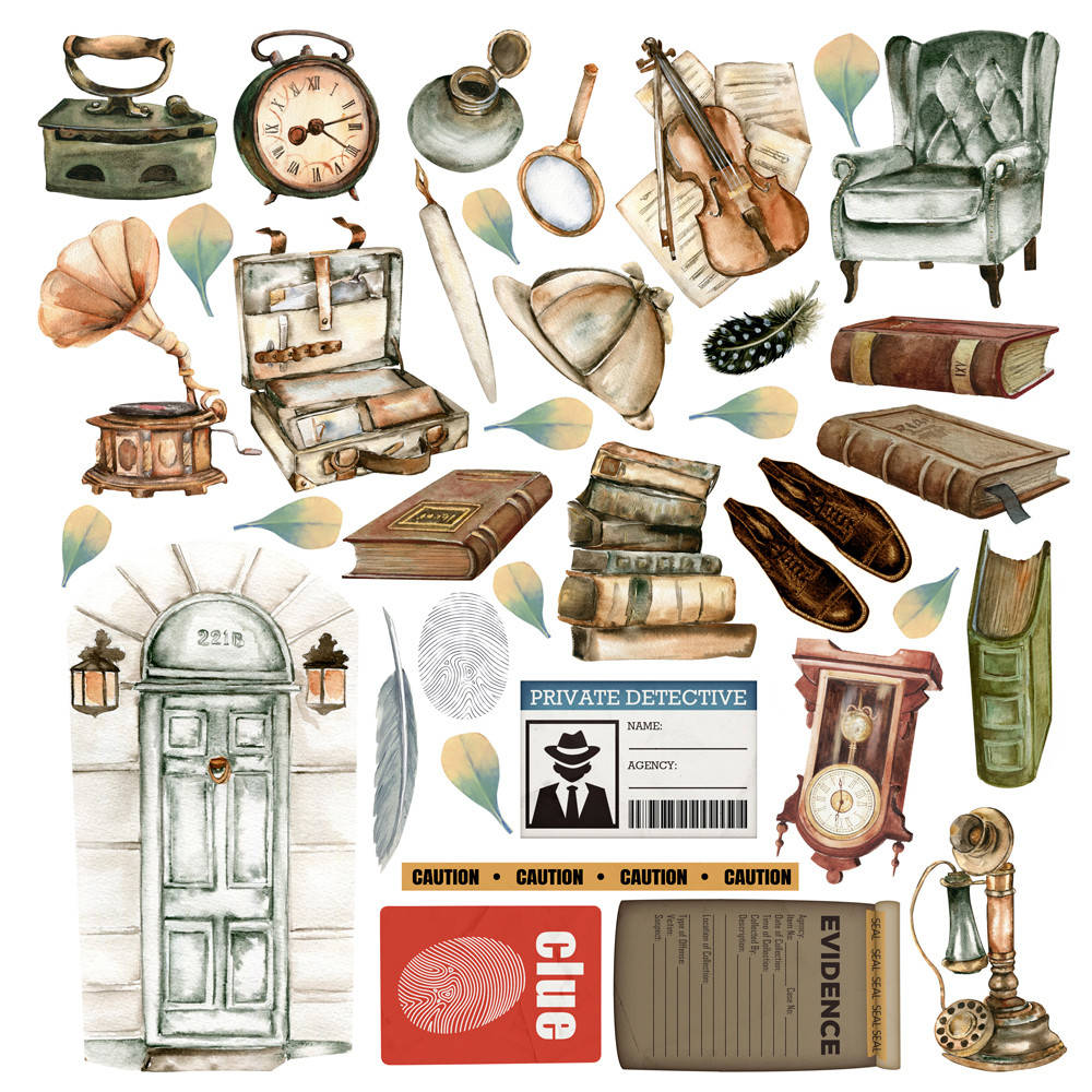 

Лист с картинками, коллекция Detectives