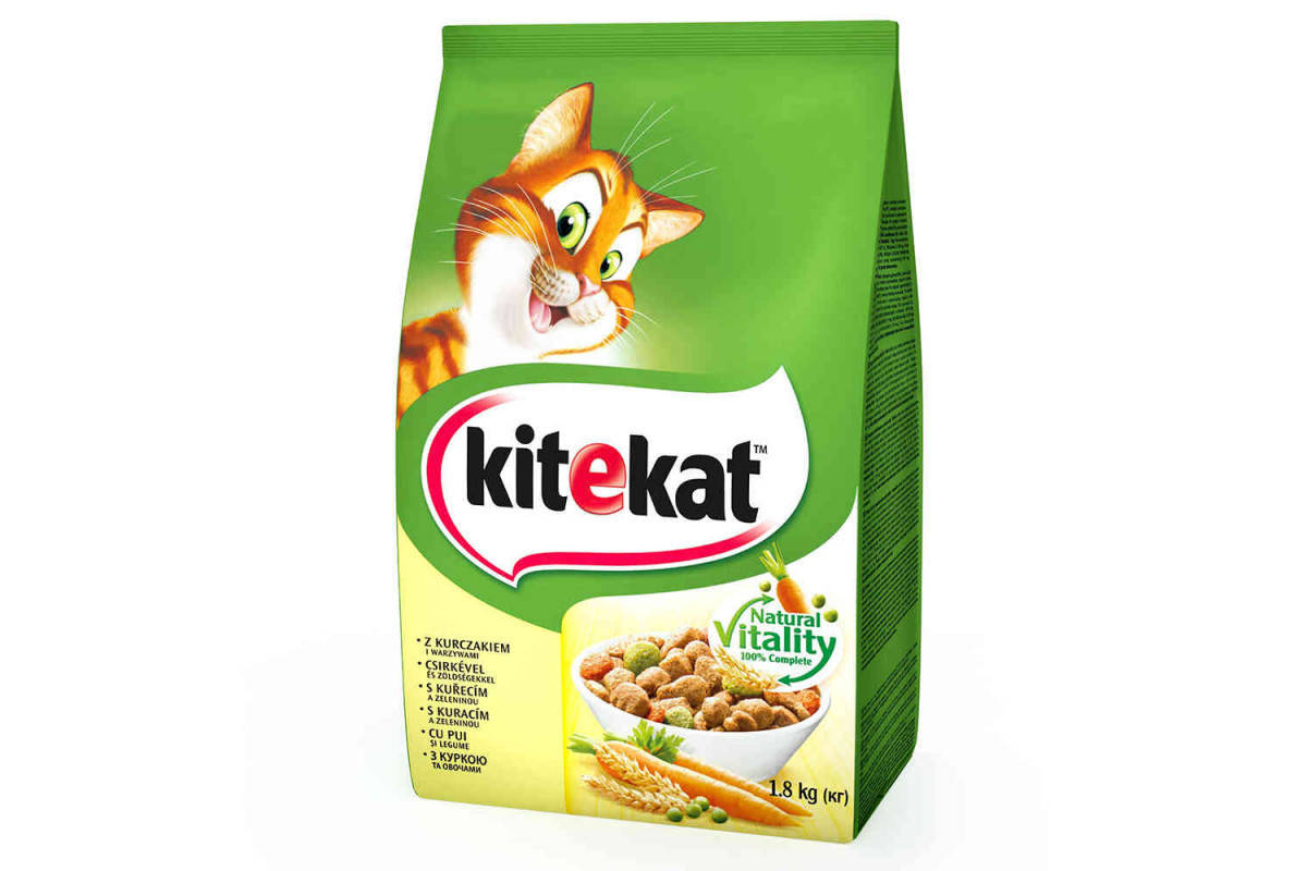 

Сухой корм для кошек Kitekat курица с овощами, 1.8 кг