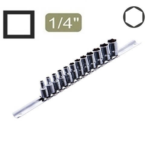 

Набор головок 1/4" (12ед.) 4-13мм 6-гр. короткие GAAQ0801U TOPTUL