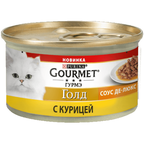

Purina Gourmet Gold Консерва для котов Гурме с курицей в соусе де люкс 85 гр