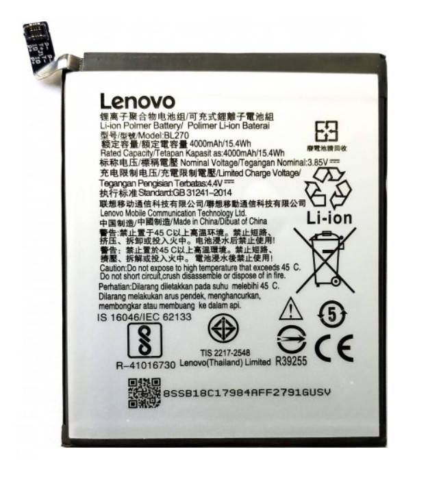 

Аккумулятор Lenovo BL270 | Lenovo K6 Note