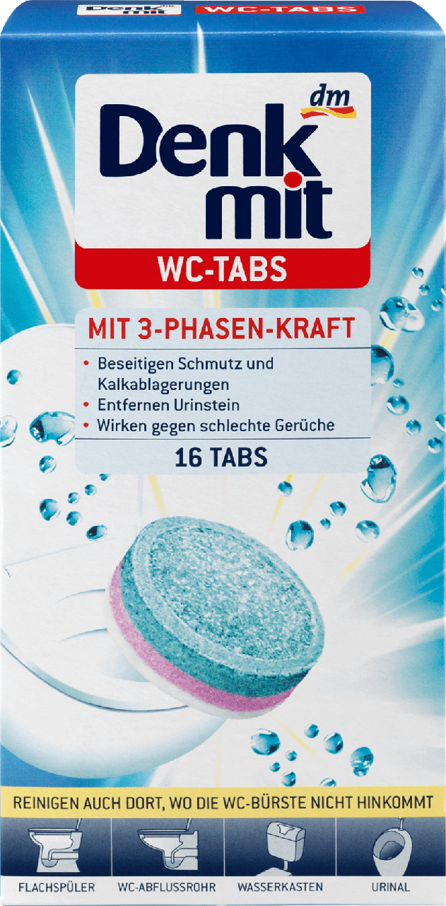 

Таблетки для чистки унитаза Denkmit WC-Tabs 16 шт