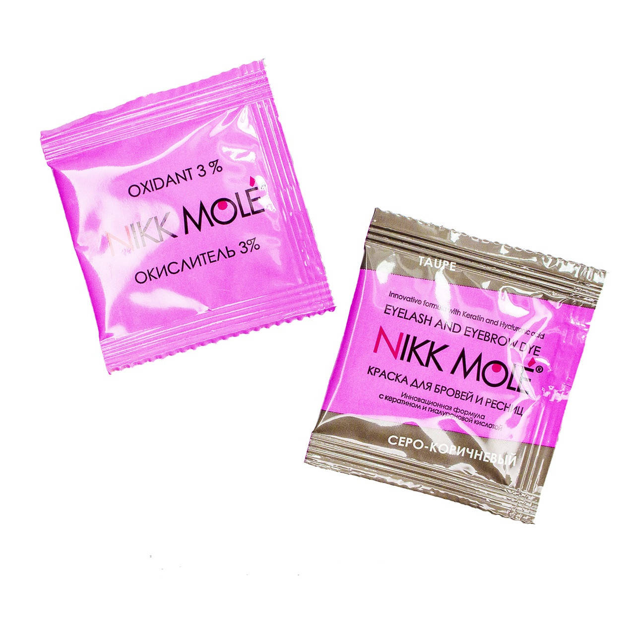 

Краска для бровей и ресниц Nikk Mole + окислитель, тон Серо-коричневый / Taupe, 5 мл