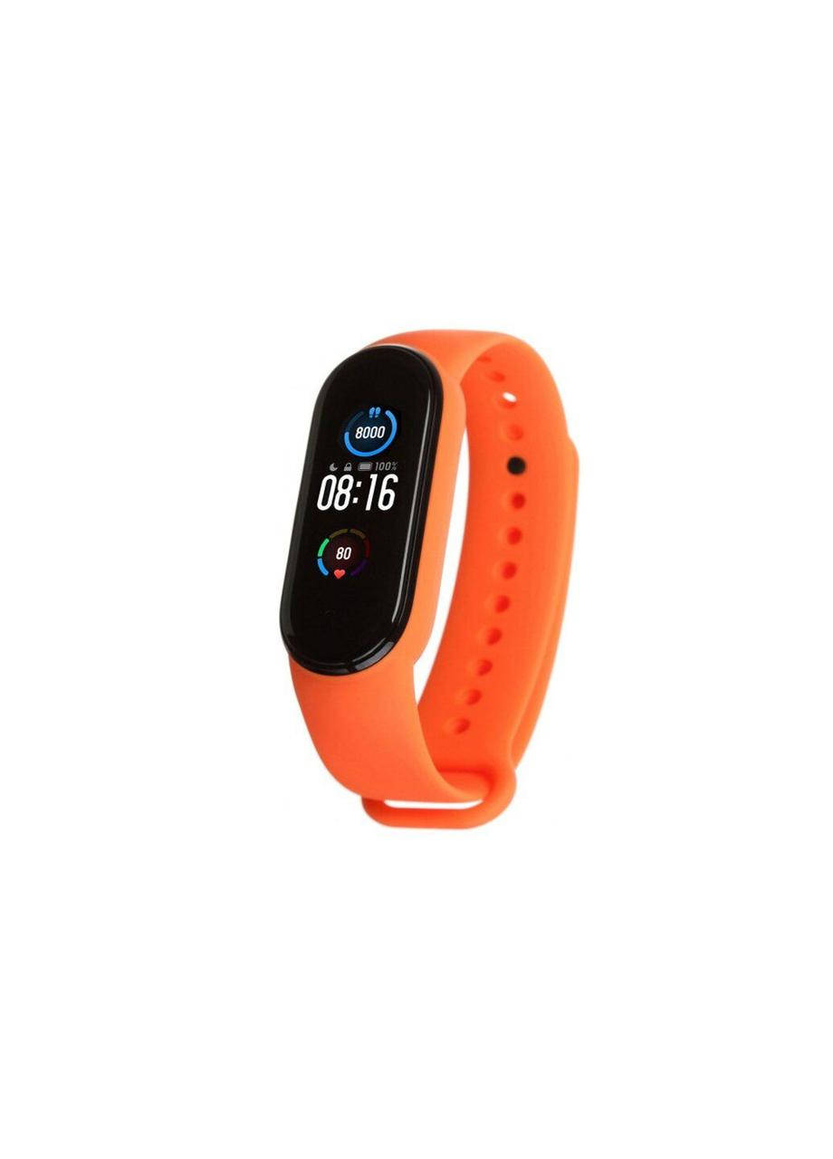 

Ремешок для Xiaomi Mi Band 5 силиконовый оранжевый Orange