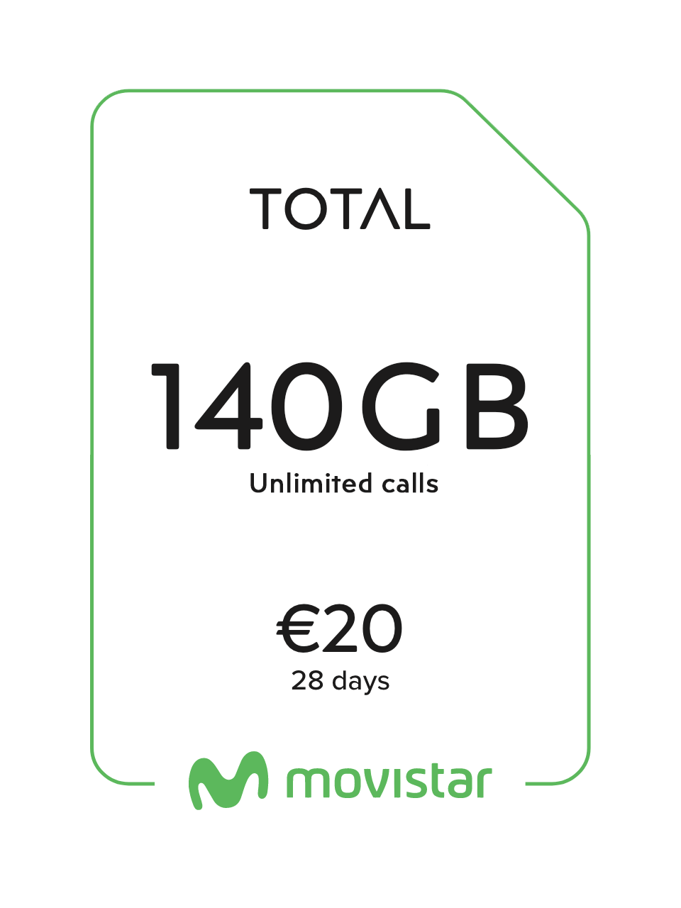 

Сим-карта Movistar Total 140GB