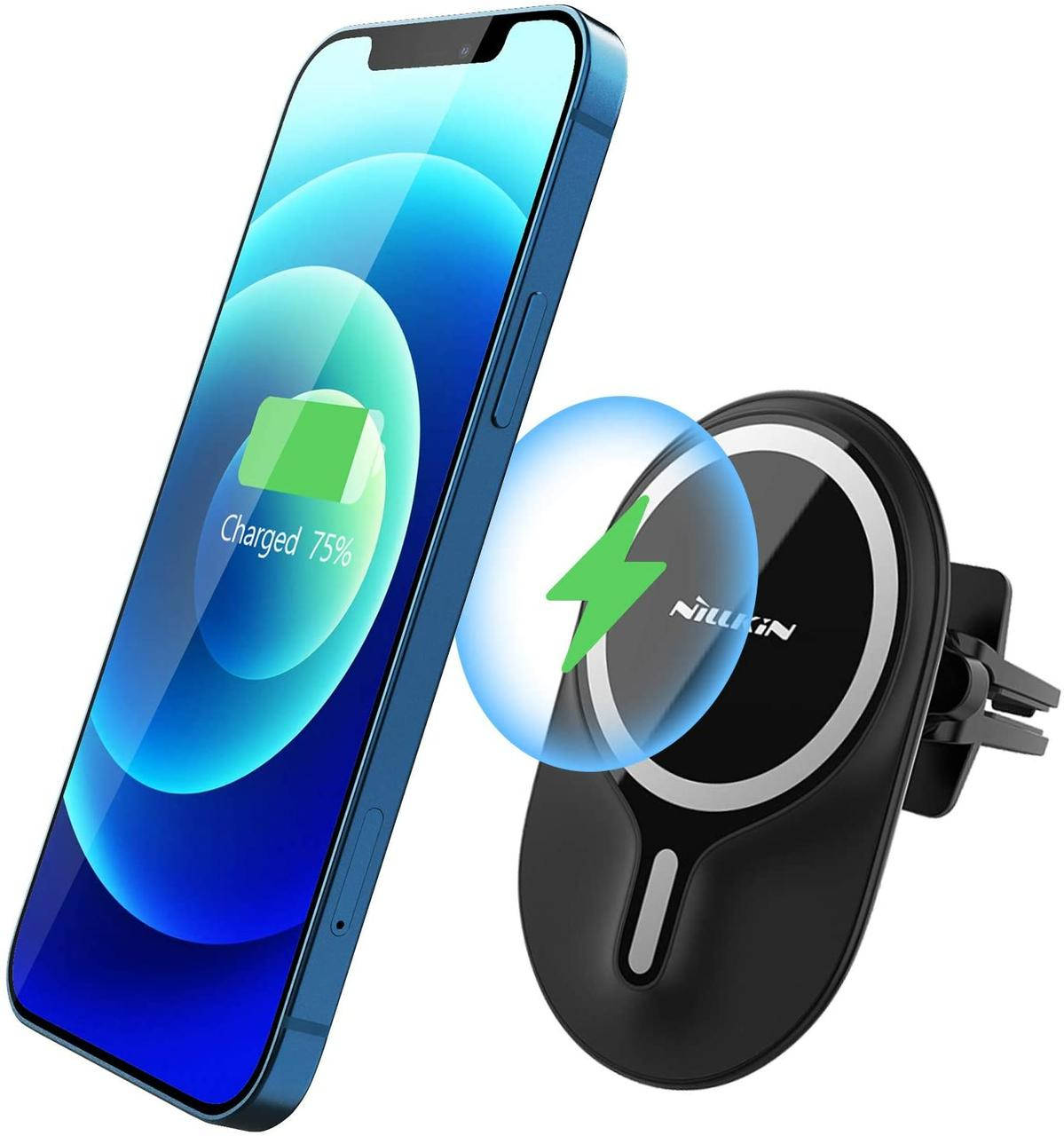 

Магнитный автодержатель Nillkin MagRoad - MagSafe Magnetic Wireless для iPhone, Черный