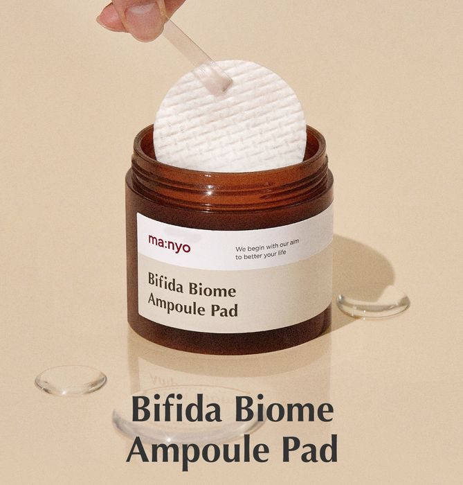 

Тонер пэды для защиты и восстановления биома кожи Bifida Biome Ampoule Pad, Manyo Factory,70 шт