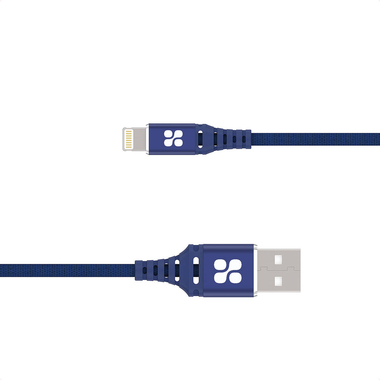 

Кабель Promate NerveLink-i2 USB/Lightning MFI 2.4А 2 м Blue, Синий