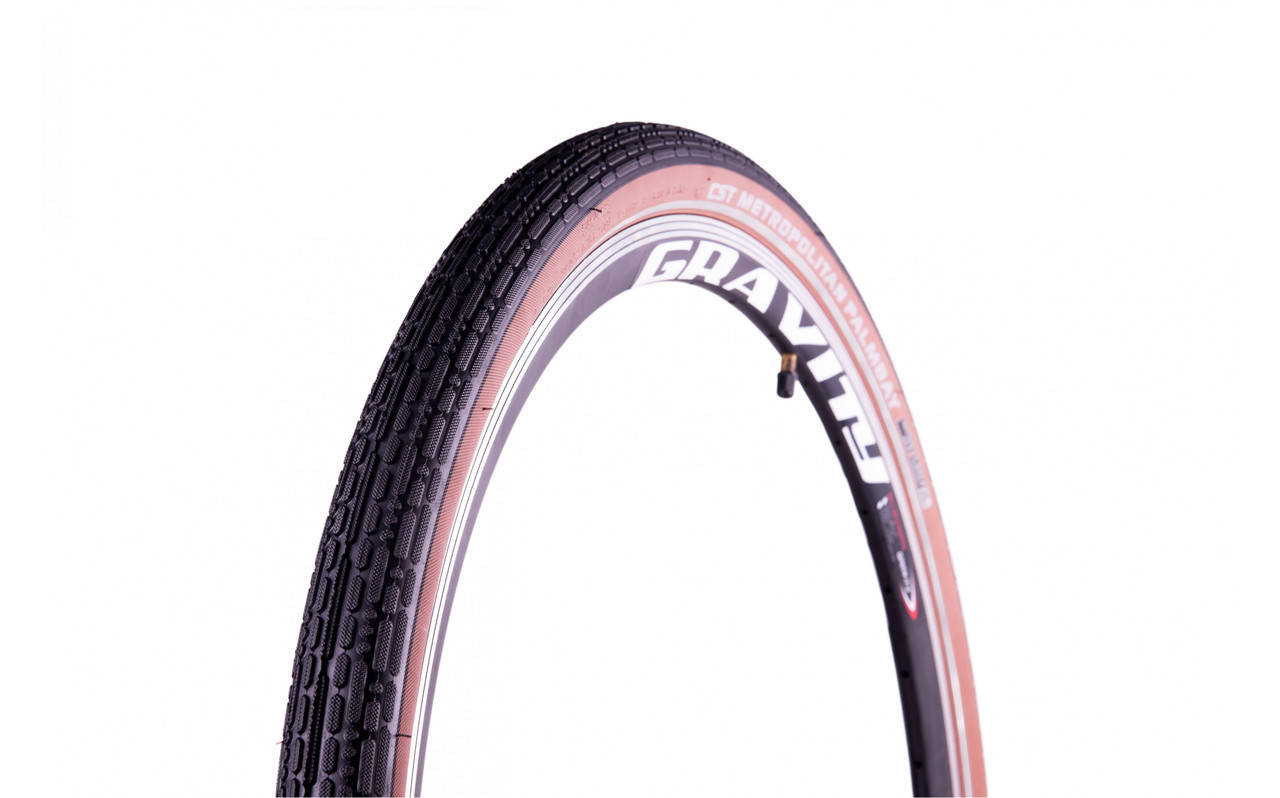 

Шина CST-Prem. CITY 28x2,00 'METROPOLITAN PALM BAY' C1779 коричнево-чорна, з білою лінією