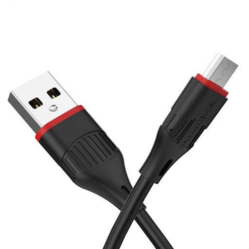 

Micro USB кабель HOCO Borofone BX17 Быстрая зарядка USB кабель для передачи данных USB зарядный шнур, Черный