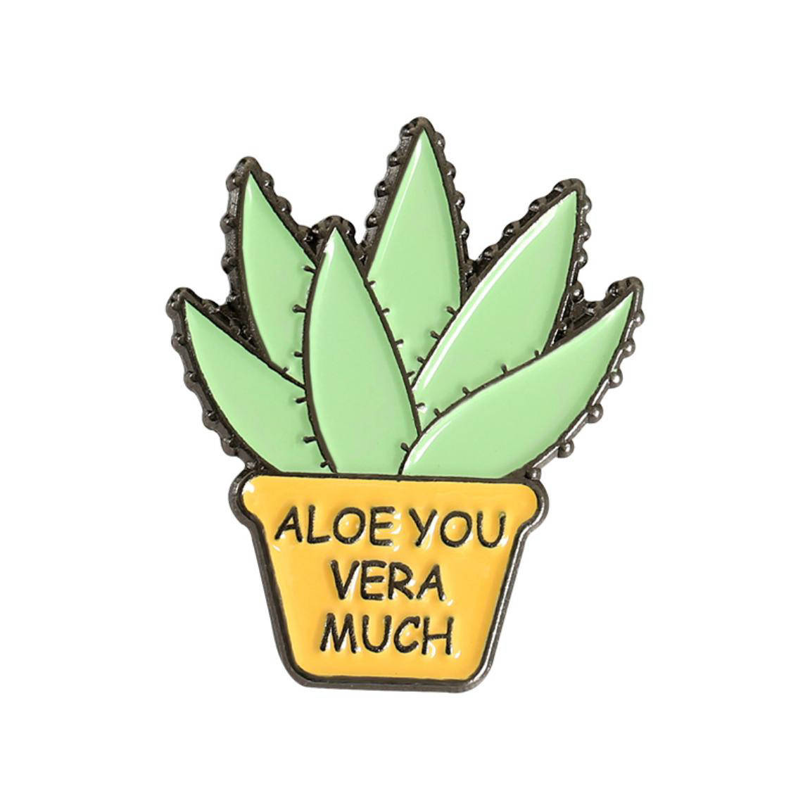 

"Алоэ вера Aloe you vera much" значок (пин) металлический