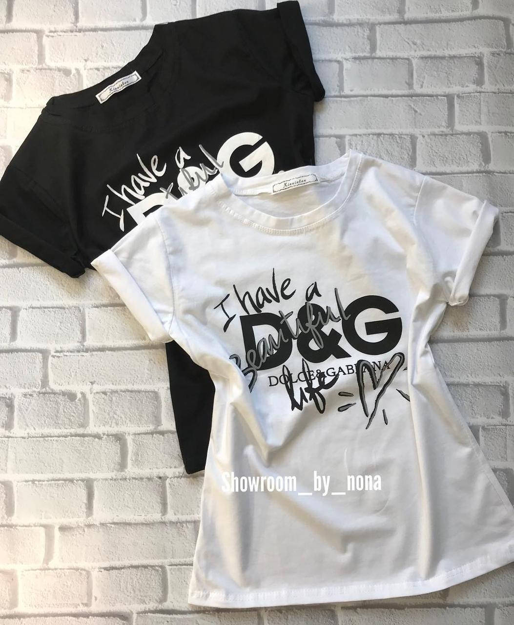 

Футболка женская Dolce&Gabbana D&G, дольче габбана, Белый