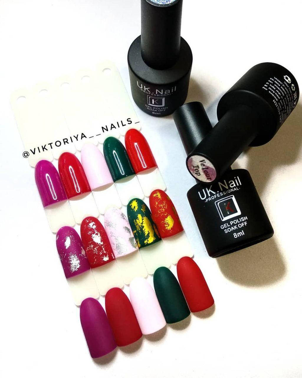 

TOP матовый для ногтей UK.Nail Velour Top 8 мл.