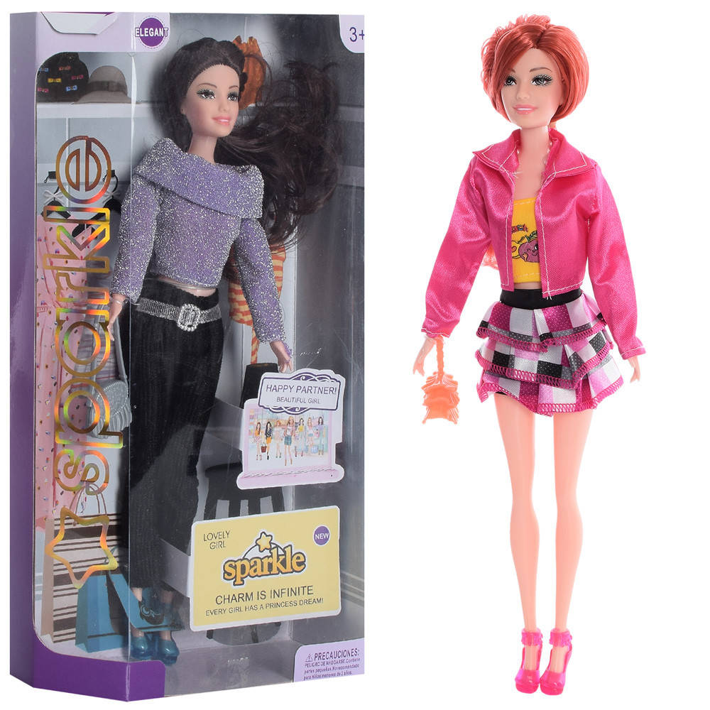 

Кукла типа Барби шарнирная, 29см, сумочка, 2 вида, 885