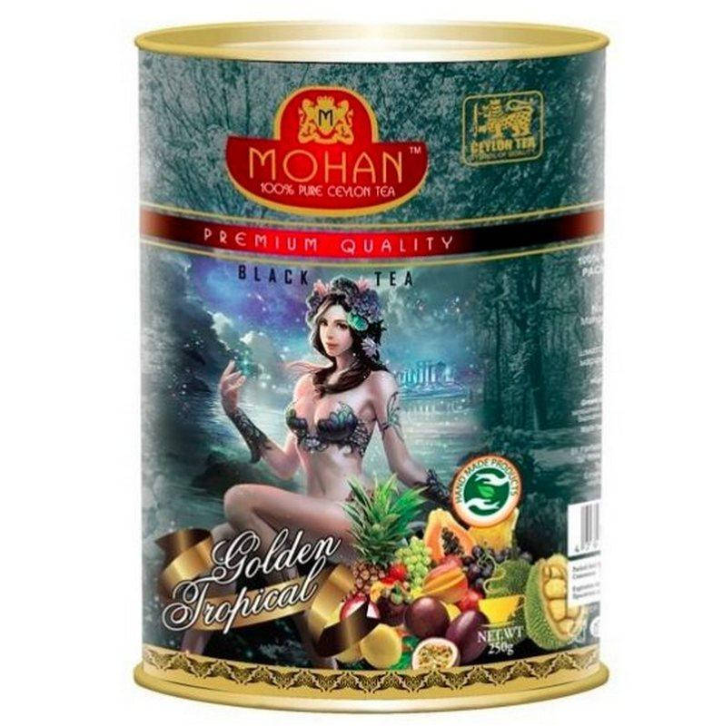 

Черный чай с фруктовыми добавками в жестяной банке Mohan 250 гр
