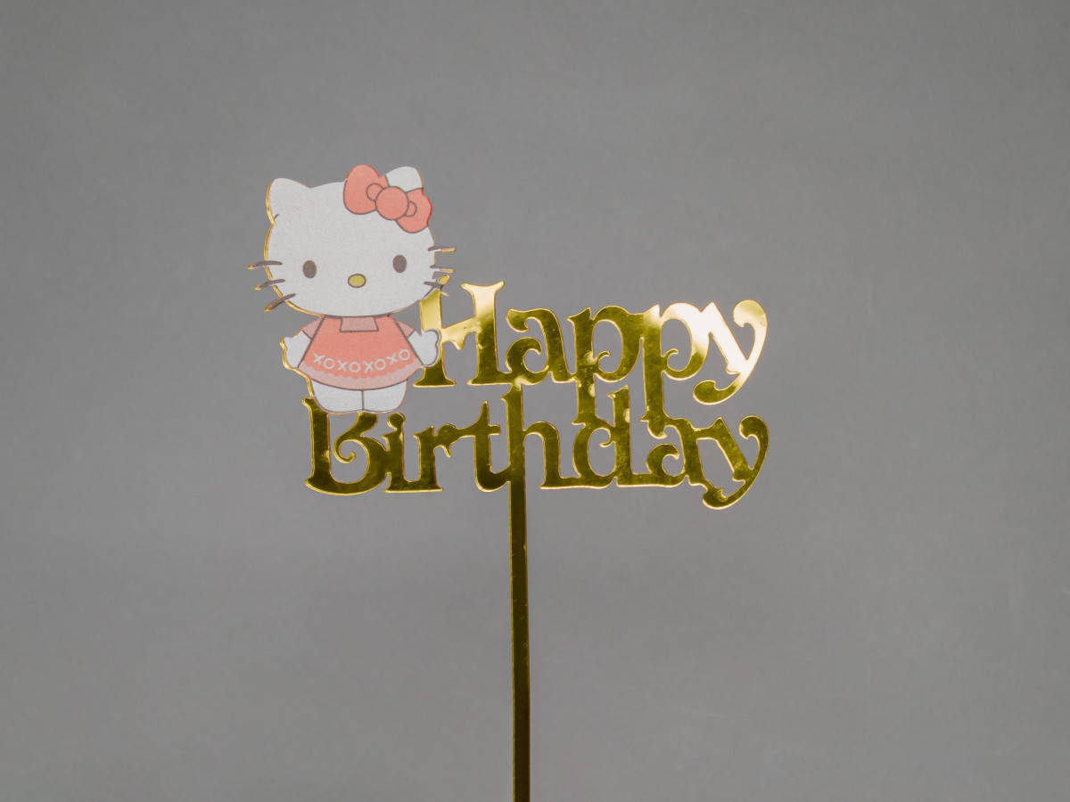 

Зеркальный топпер Happy Birthday Hello Kitty