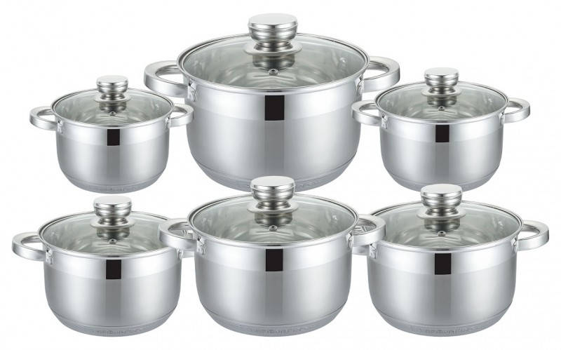 

Набор кастрюль EDENBERG EB-4036 12 предметов 2.1 л; 3 л; 4 л; 5.1 л; 6.6 л; 7.5 л;