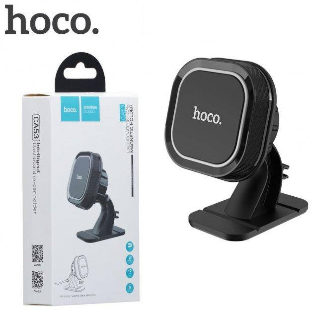 

Автомобильный магнитный держатель для телефона HOCO CA53 Intelligent. Черный Авто держатель.