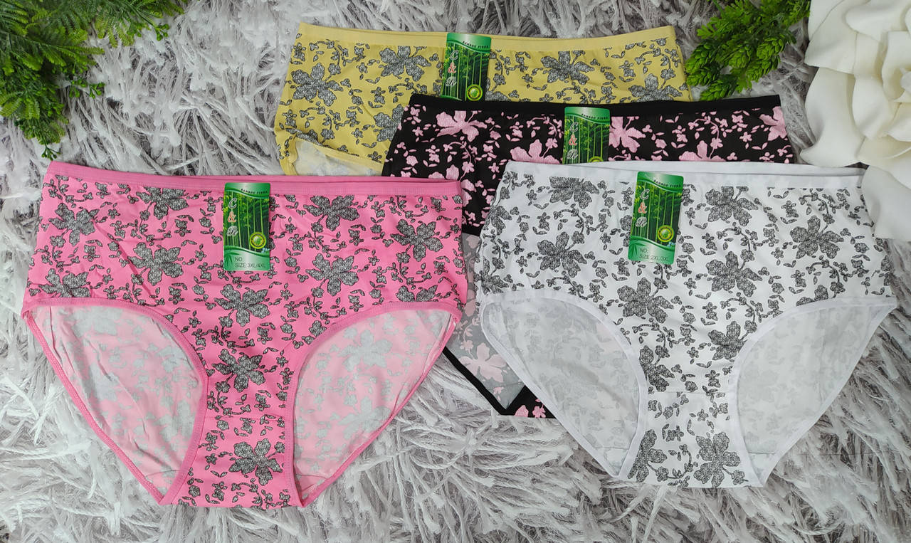 

Трусы женские 3-4ХL 56-58 бамбук C&R SК-3120, Разные цвета