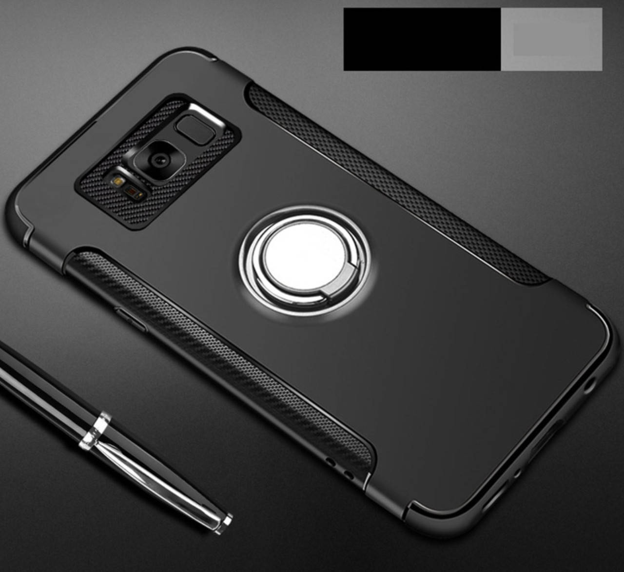 

Защитный чехол с кольцом для Samsung Galaxy S8, Черный