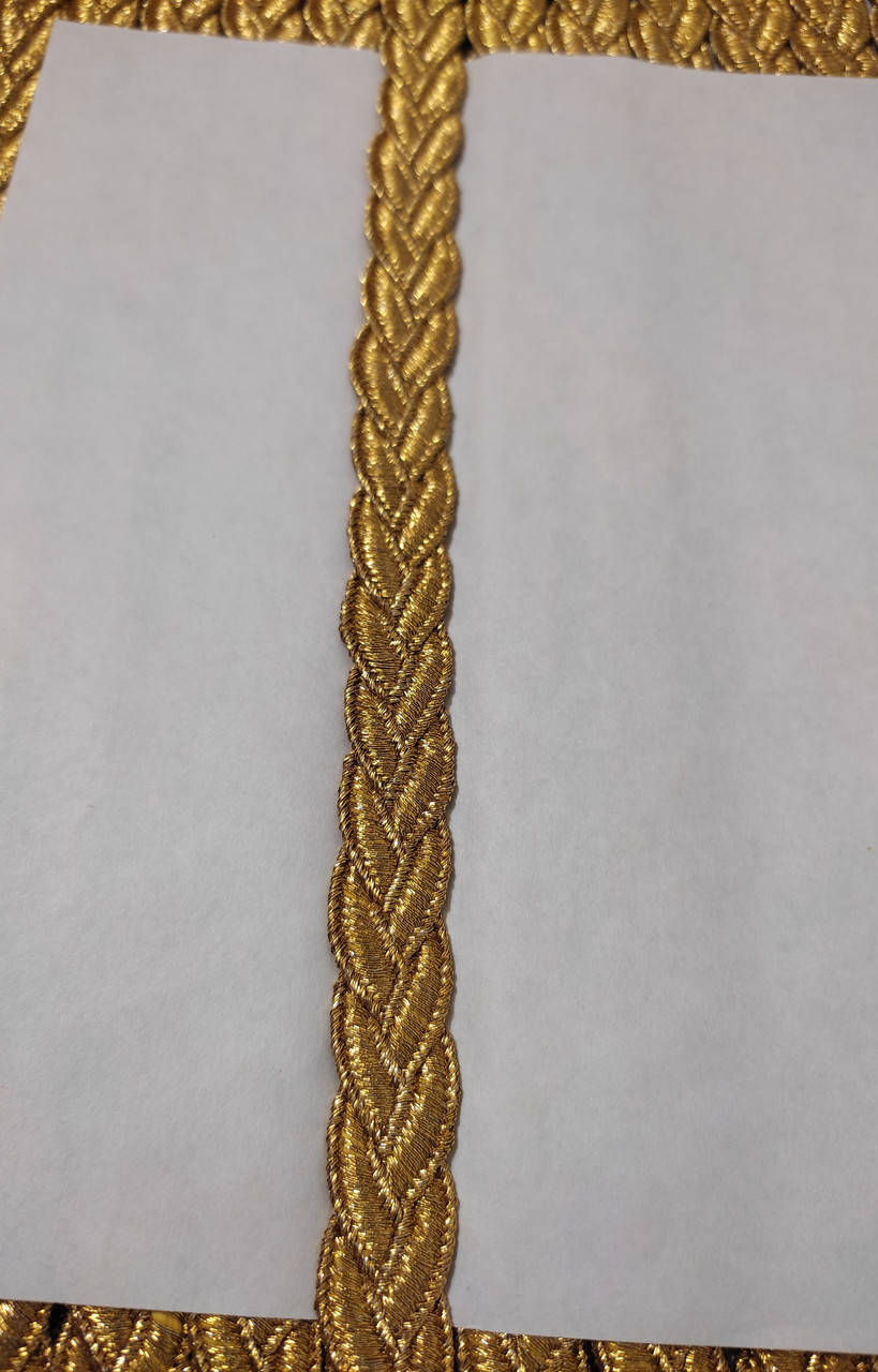 

Тесьма косичка парчевая 1.1см/8м №G