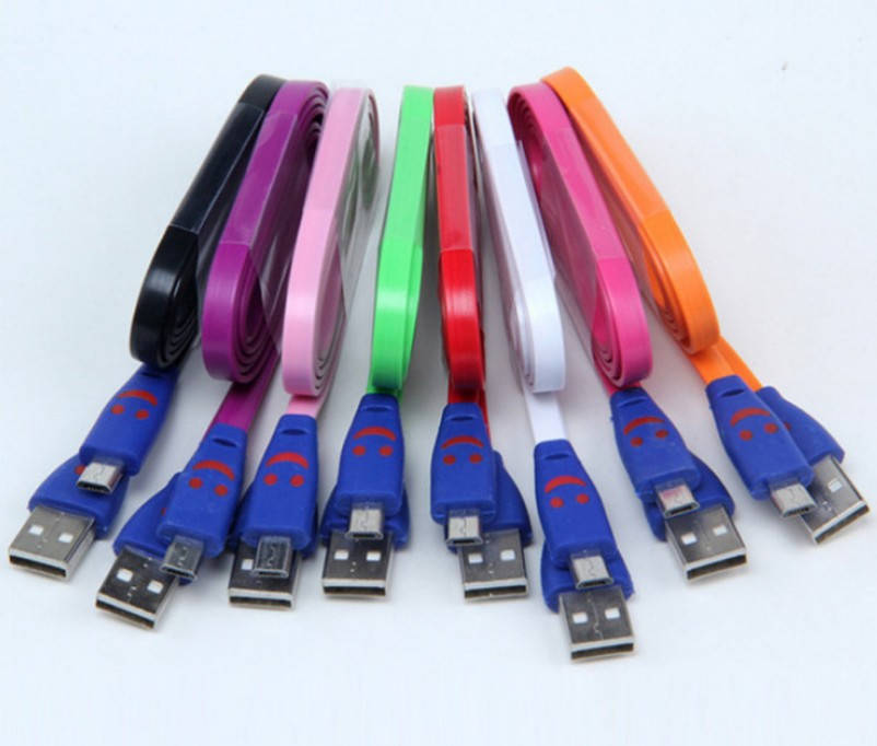 

USB-micro USB 1м плоский светящийся на штекерах 6 цветов