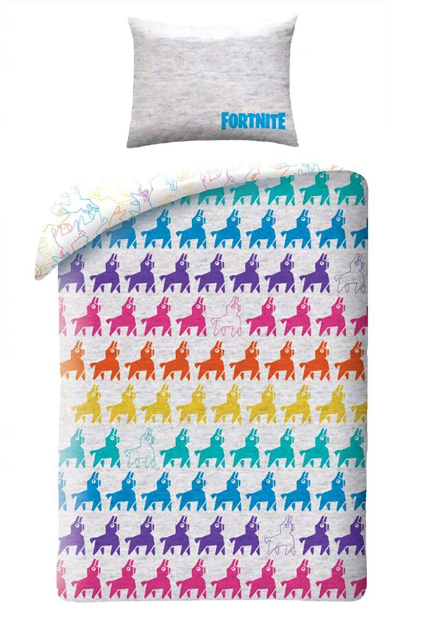 

Постельное белье полуторный комплект - FORTNITE - Фортнайт лама поппури, Серый