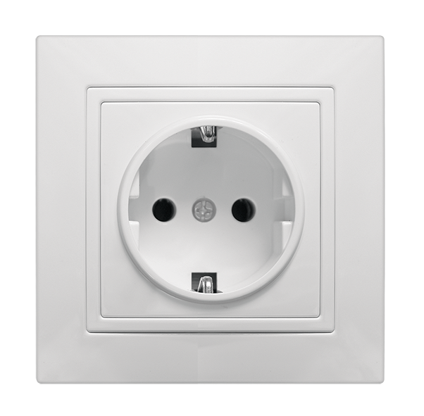 

Розетка одноместная с заземляющим контактом