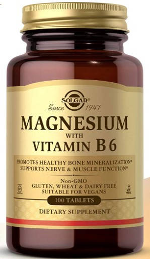 

Магний и витамин Б6 Солгар Solgar Magnesium with Vitamin B6 100 таблеток
