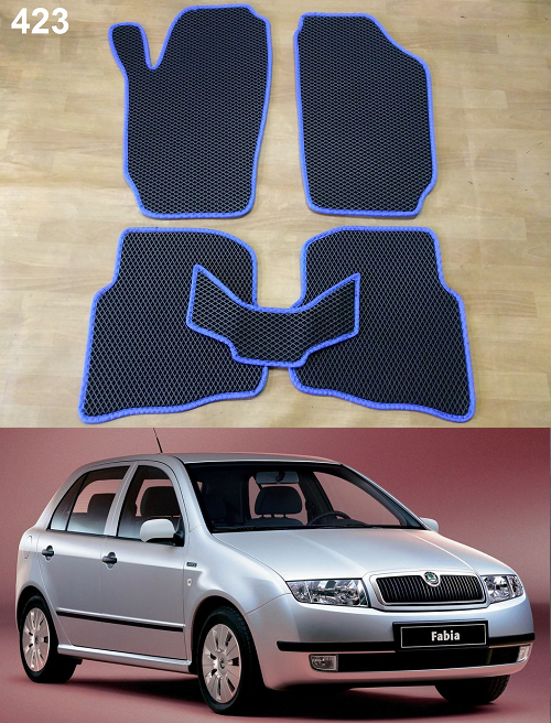 

Коврики ЕВА в салон Skoda Fabia I '99-07, Черный