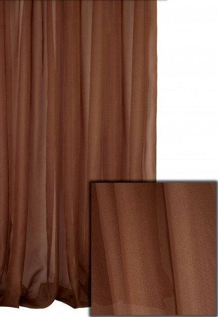 

Шифон однотонный коричневый в розницу