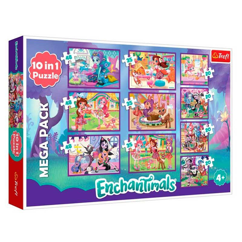 

Пазлы Trefl Mega Pack 10в1 "Приключения Энчантималс", 90354