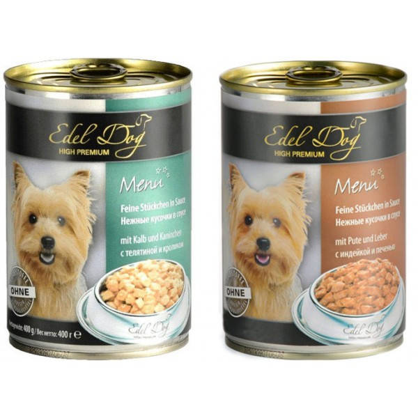

Консервы для собак Edel Dog k 400 гр, Вкус индейка, печень