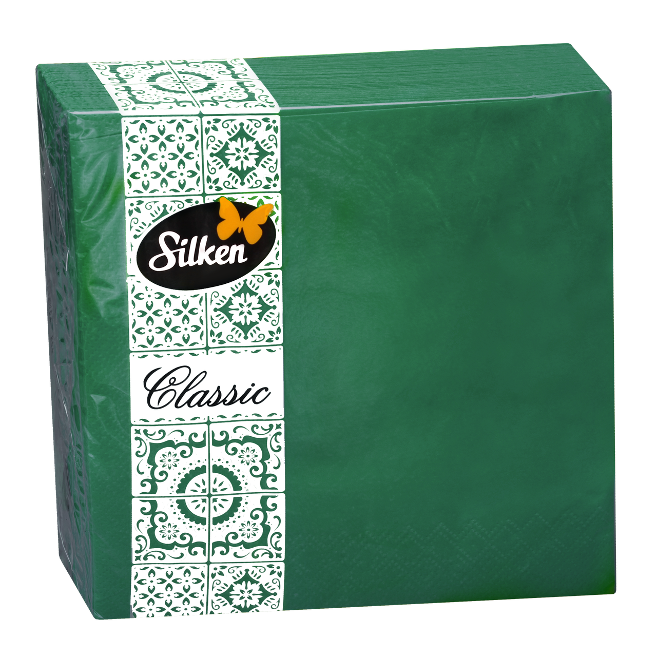 

Салфетка 33*33 зеленая 50 шт "Silken" 2 сл., Зелёный