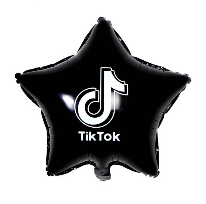 

Фольгированная звезда "Тик Ток" чёрная, 45 см (Китай), Черный